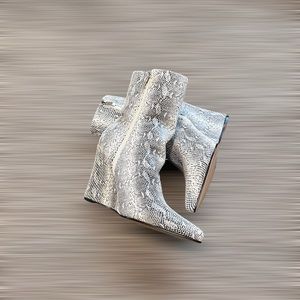 Ego Official snakeskin pattern zip up boots